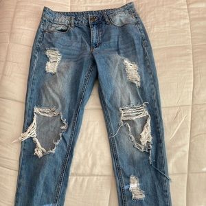 Zumiez ripped blue jeans
